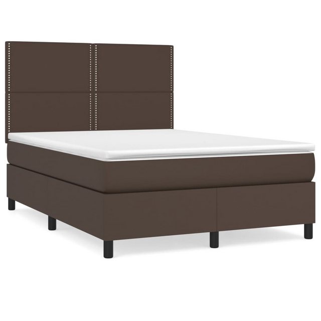 vidaXL Boxspringbett Bett Boxspringbett mit Matratze Kunstleder (140 x 190 günstig online kaufen