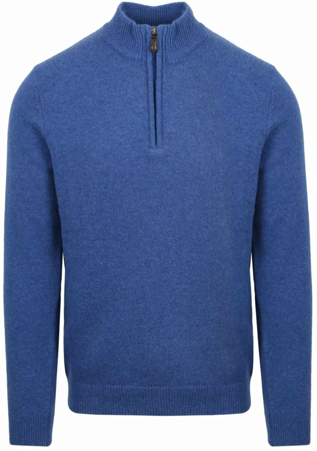 Suitable Half Zip Wollpullover Blau - Größe XL günstig online kaufen