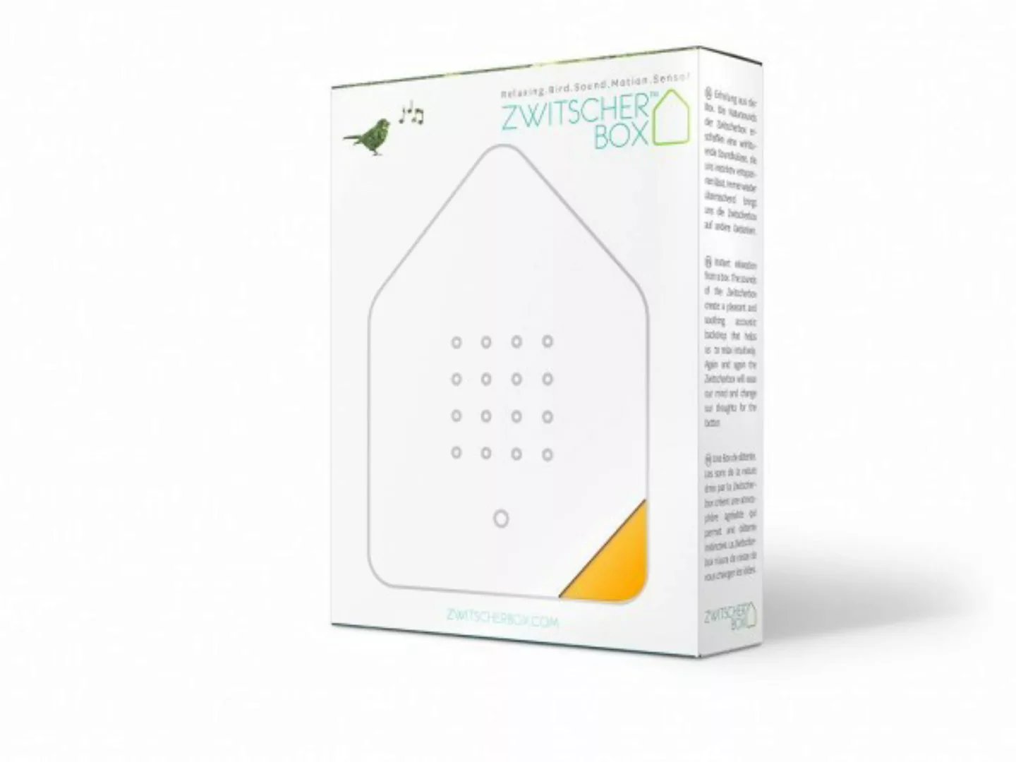 Zwitscherbox Plexiglas Senfgelb/Weiß günstig online kaufen