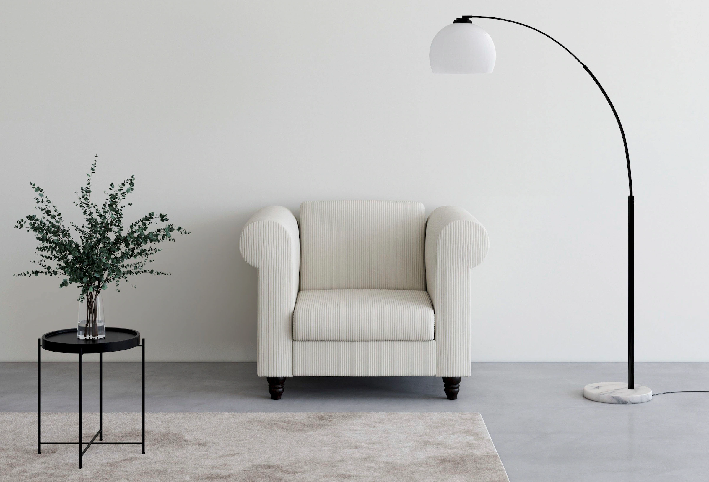 Dorel Home Chesterfield-Sessel "Felix II in Breit-Cord", mit Rückenlehne 3- günstig online kaufen