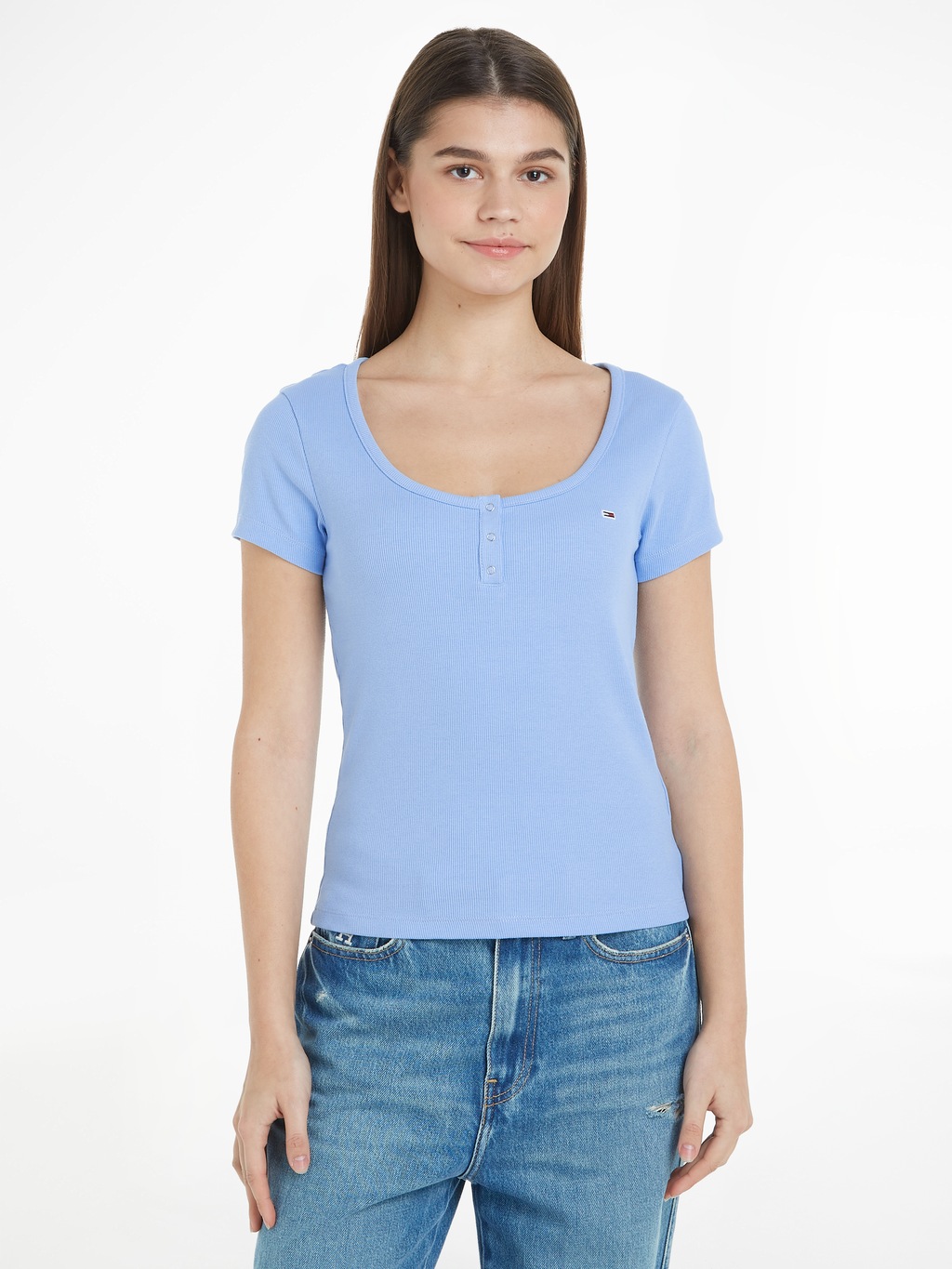 Tommy Jeans T-Shirt "TJW 2PACK HENLEY SS RIB TEE", mit Tommy Jeans Markenla günstig online kaufen