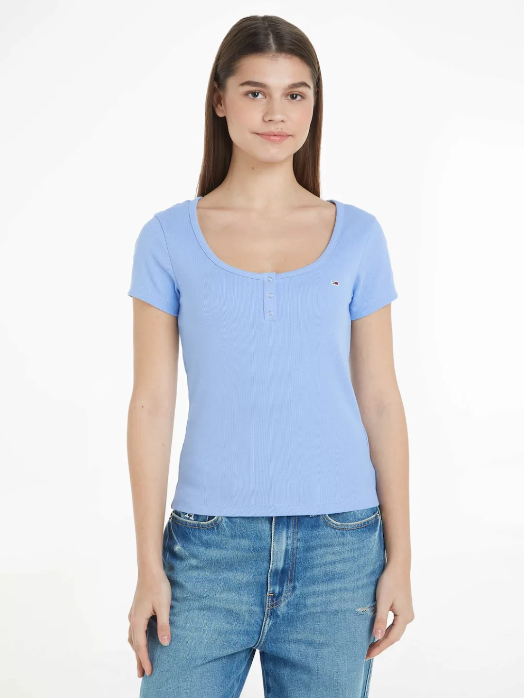 Tommy Jeans T-Shirt "TJW 2PACK HENLEY SS RIB TEE", mit Tommy Jeans Markenla günstig online kaufen