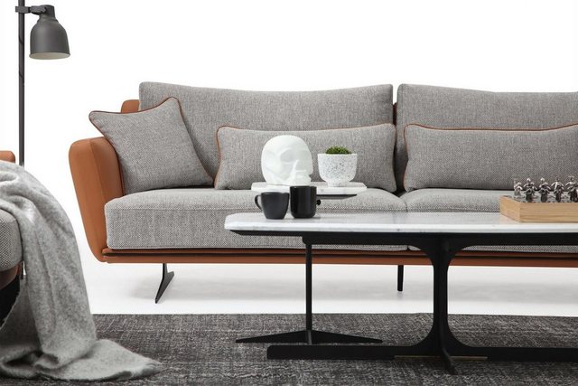 Xlmoebel 2-Sitzer Doppelsofa 2-Sitzer Stoff Orange Zeitgemäßes Design Wohnr günstig online kaufen