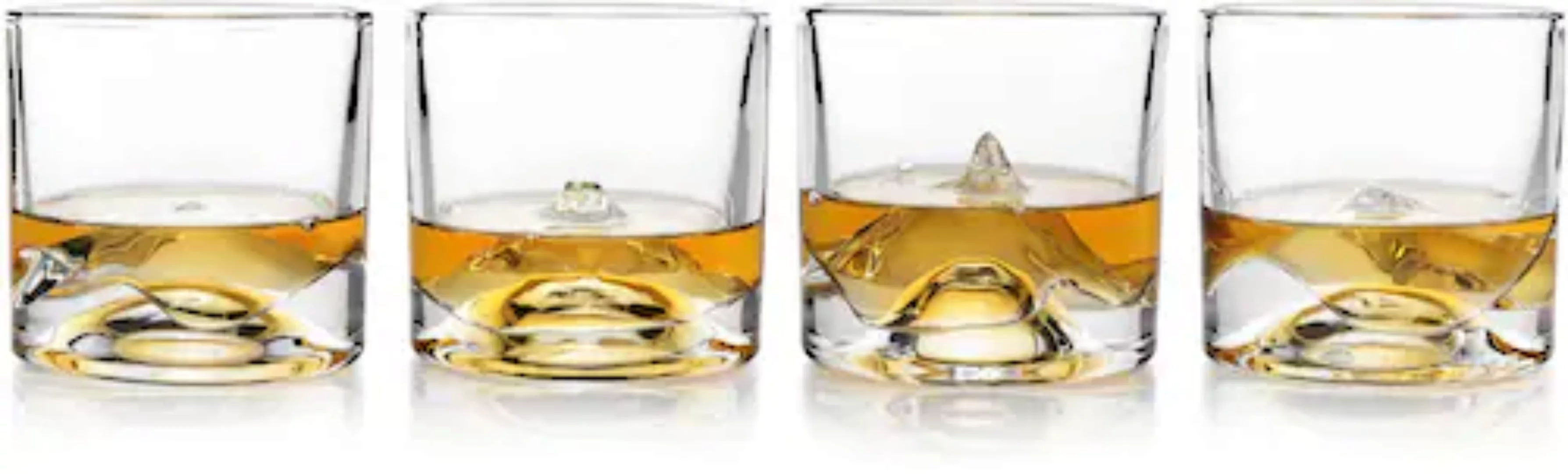 LIITON Whiskyglas »The Peaks«, (Set, 4 tlg.), dicker Glasboden als Bergmoti günstig online kaufen