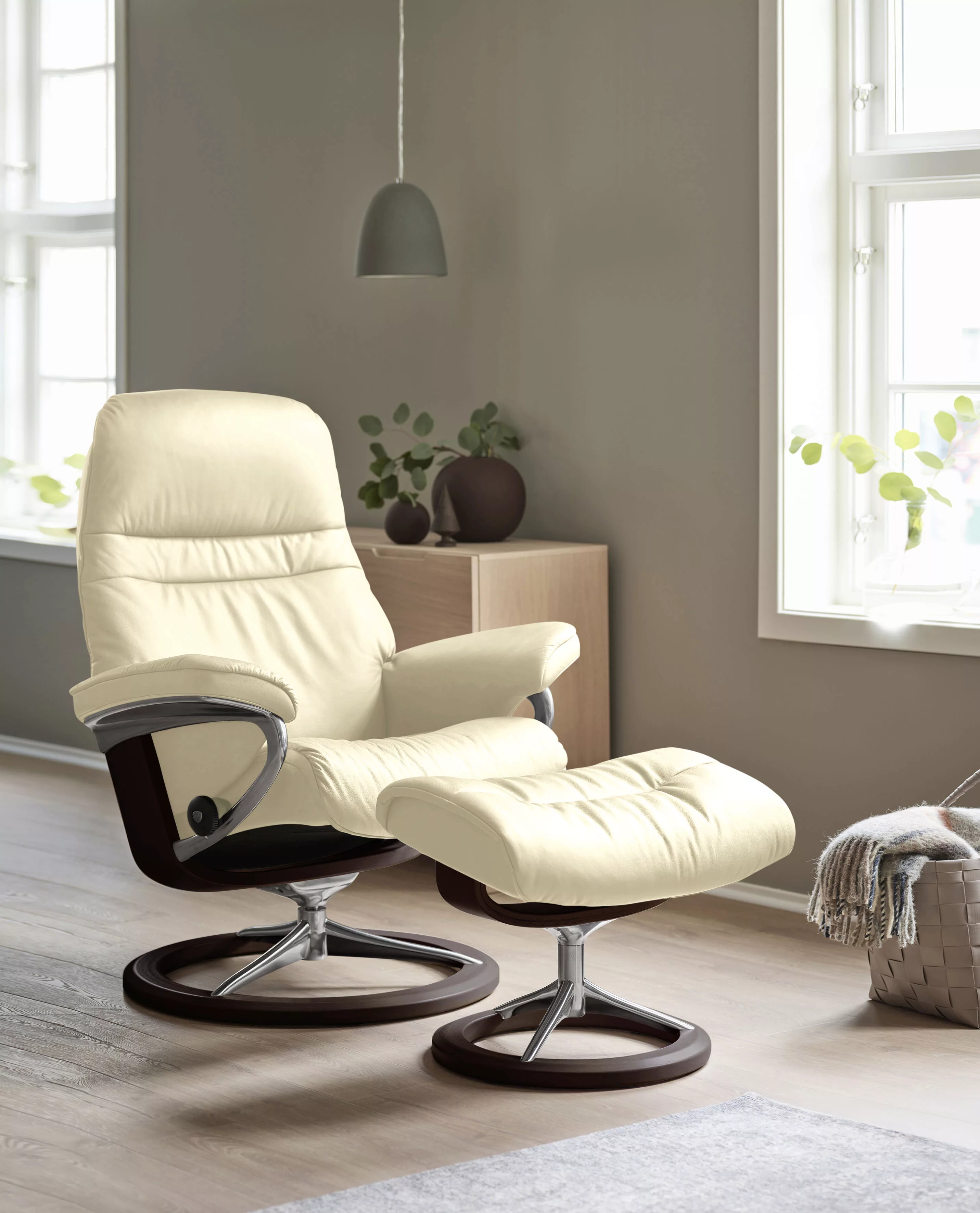 Stressless® Relaxsessel »Sunrise«, (Set, Relaxsessel mit Hocker), mit Signa günstig online kaufen