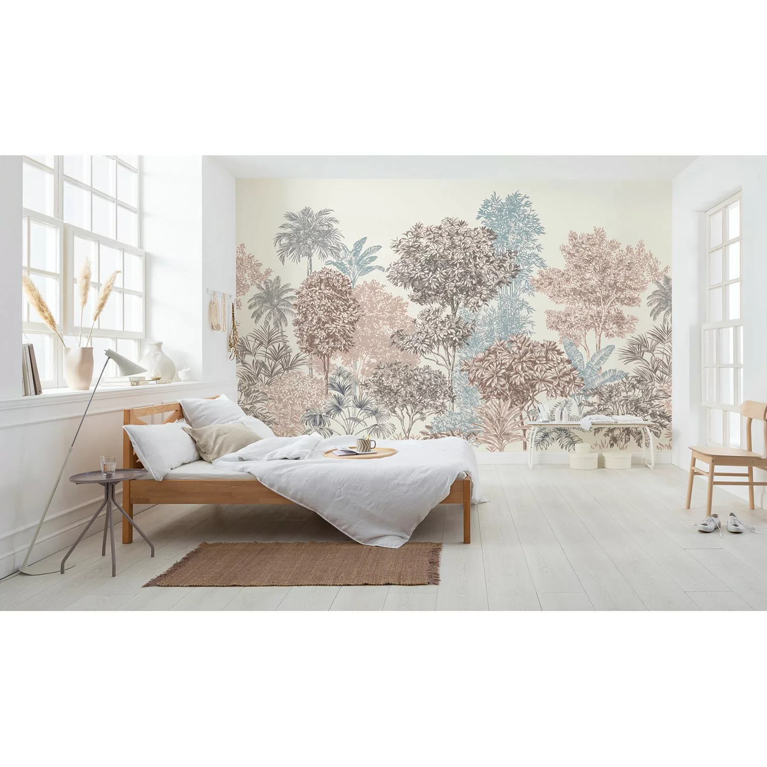 KOMAR Vlies Fototapete - Painted Trees - Größe 400 x 280 cm mehrfarbig günstig online kaufen