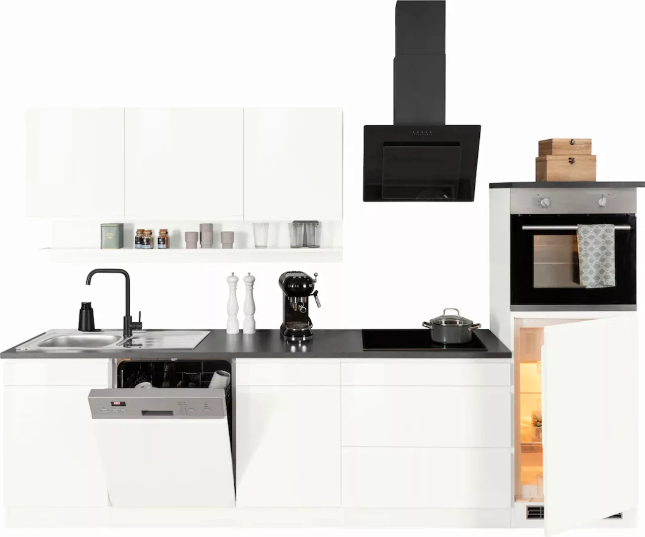 Kochstation Küche "KS-Virginia", Breite 300 cm, ohne E-Geräte günstig online kaufen