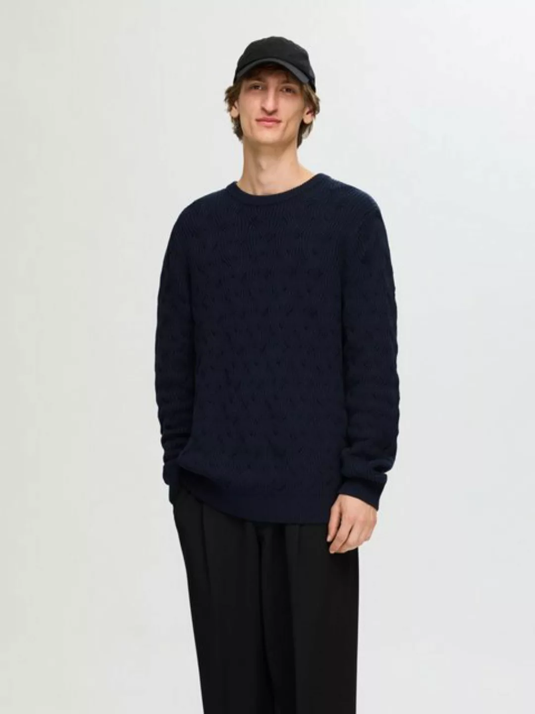 SELECTED HOMME Strickpullover SLHCALLIS LS KNIT CABLE CREW NECK NOOS günstig online kaufen