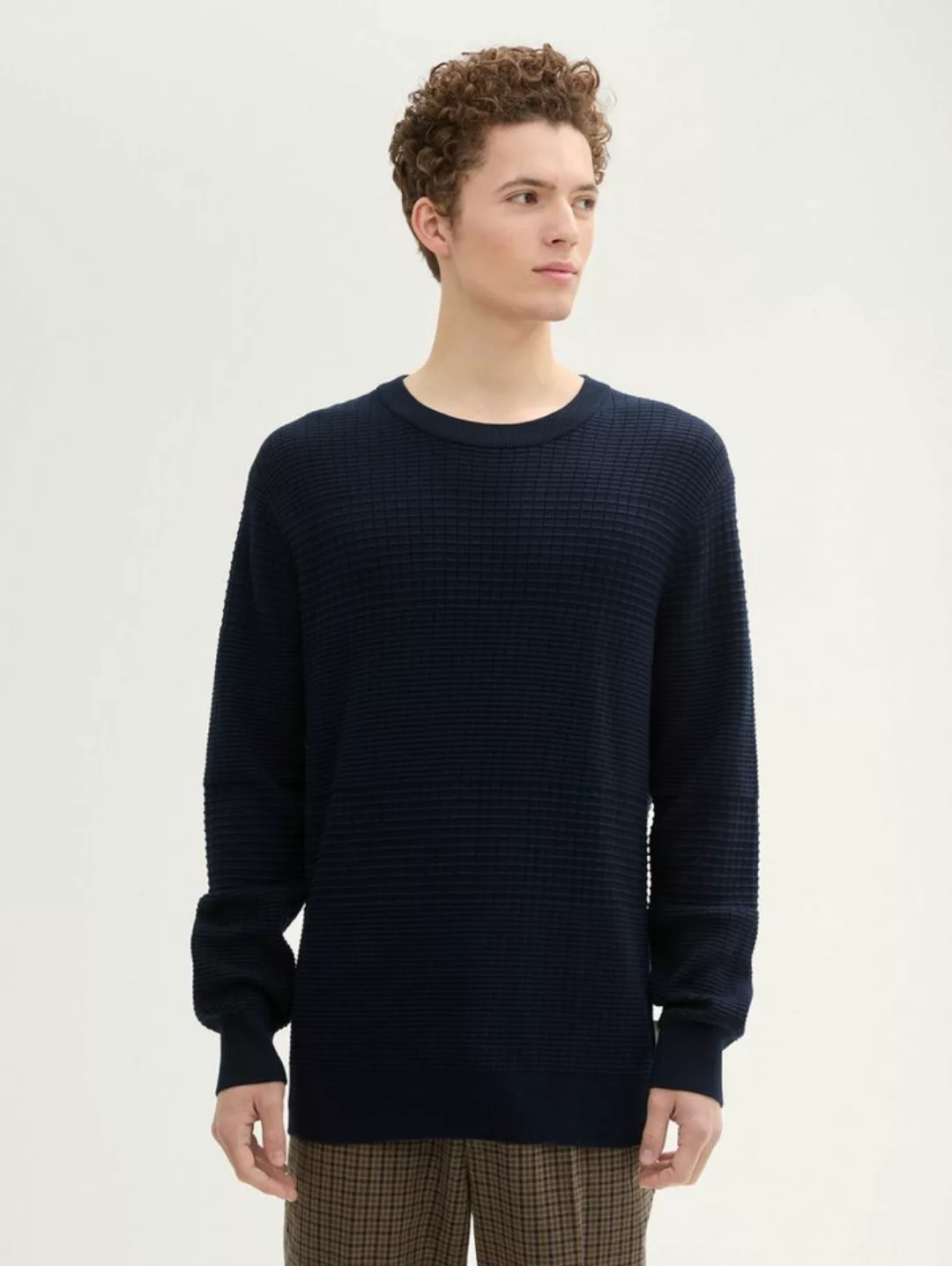 TOM TAILOR Denim Strickpullover Strukturierter Strick Pullover günstig online kaufen