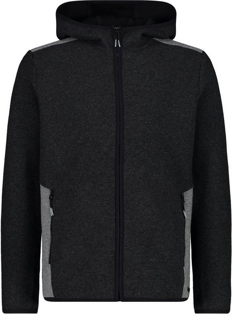 CMP Kapuzenpullover MAN JACKET FIX HOOD CARBONE MEL.-NERO günstig online kaufen