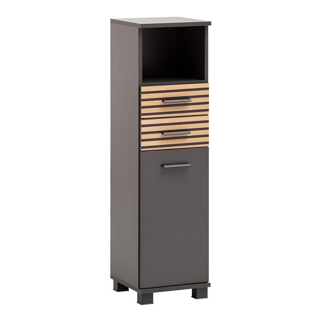 Lomadox Midischrank KANE-80 anthrazit Akustikpaneel-Optik Badschrank 30,3x1 günstig online kaufen