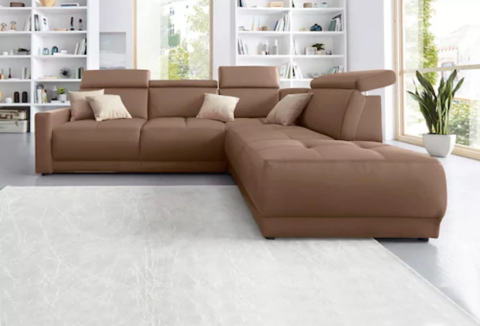 DOMO collection Ecksofa "Ava L-Form", mit Ottomane, Federkern wahlweise mit günstig online kaufen