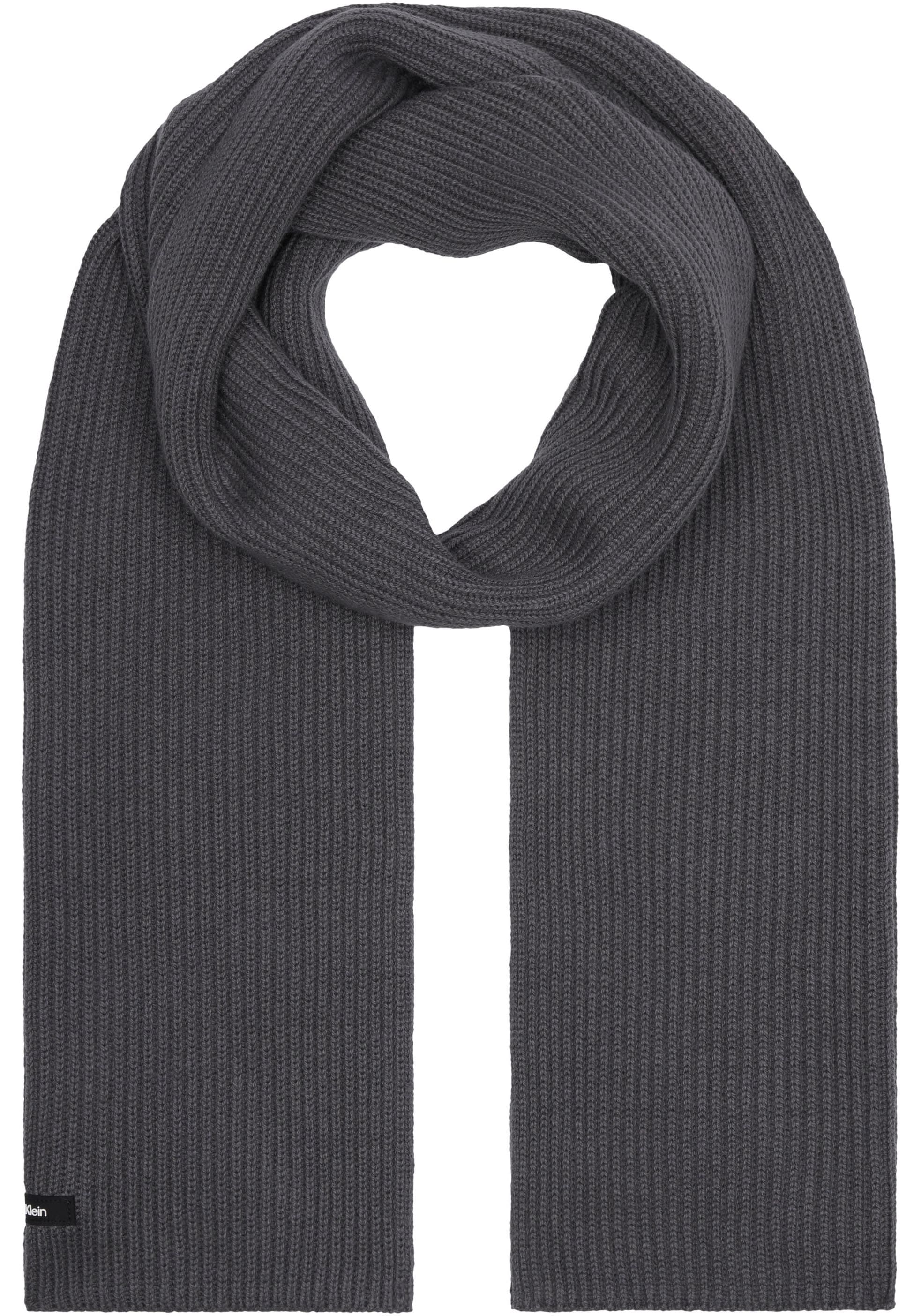 Calvin Klein Schal "CLASSIC COTTON RIB SCARF", mit Logopatch günstig online kaufen