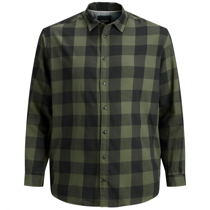 Jack & Jones Herren Freizeit Hemd JJEGINGHAM Comfort Fit Plussize günstig online kaufen