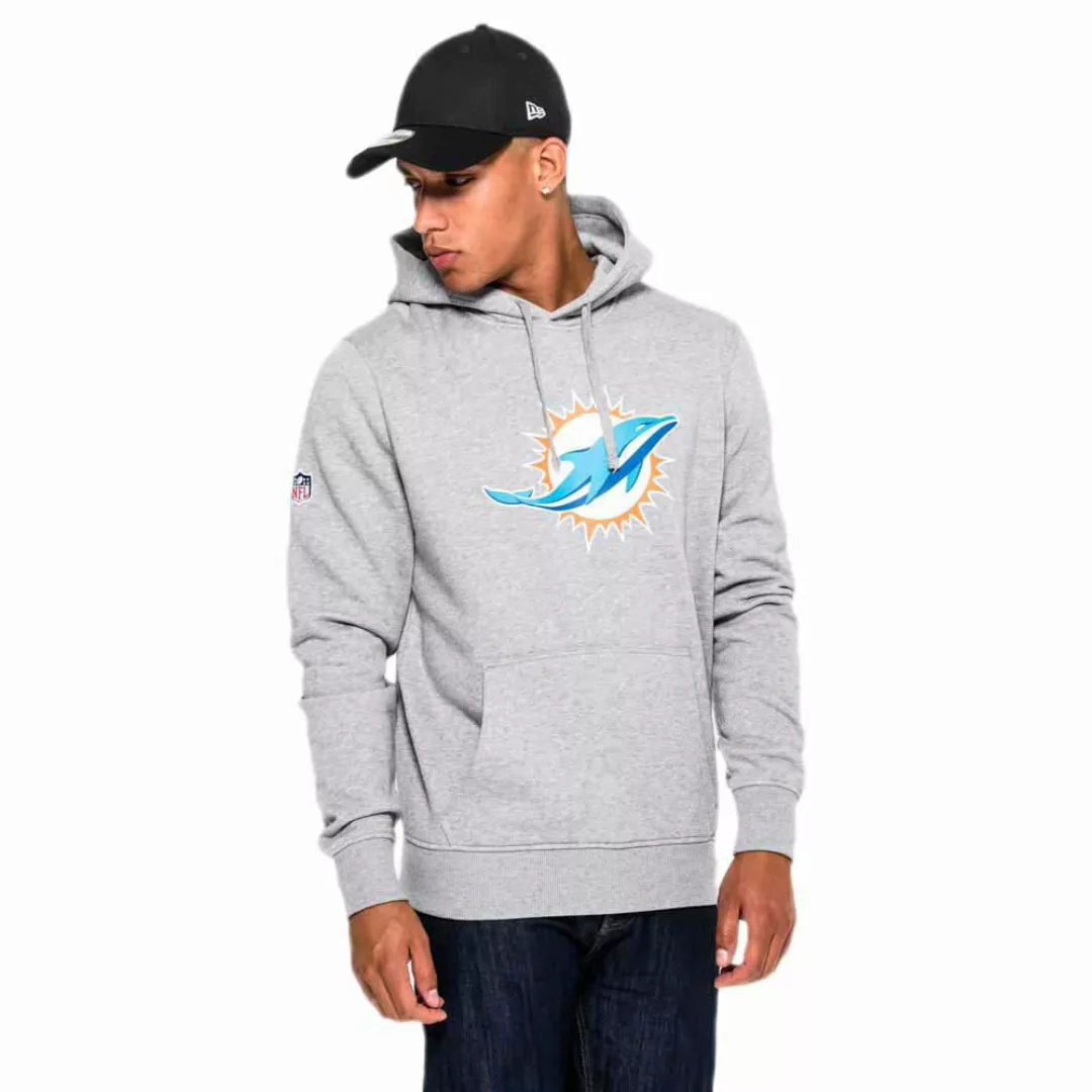 New Era Nfl Team Logo Miami Dolphins Kapuzenpullover XS Grey günstig online kaufen