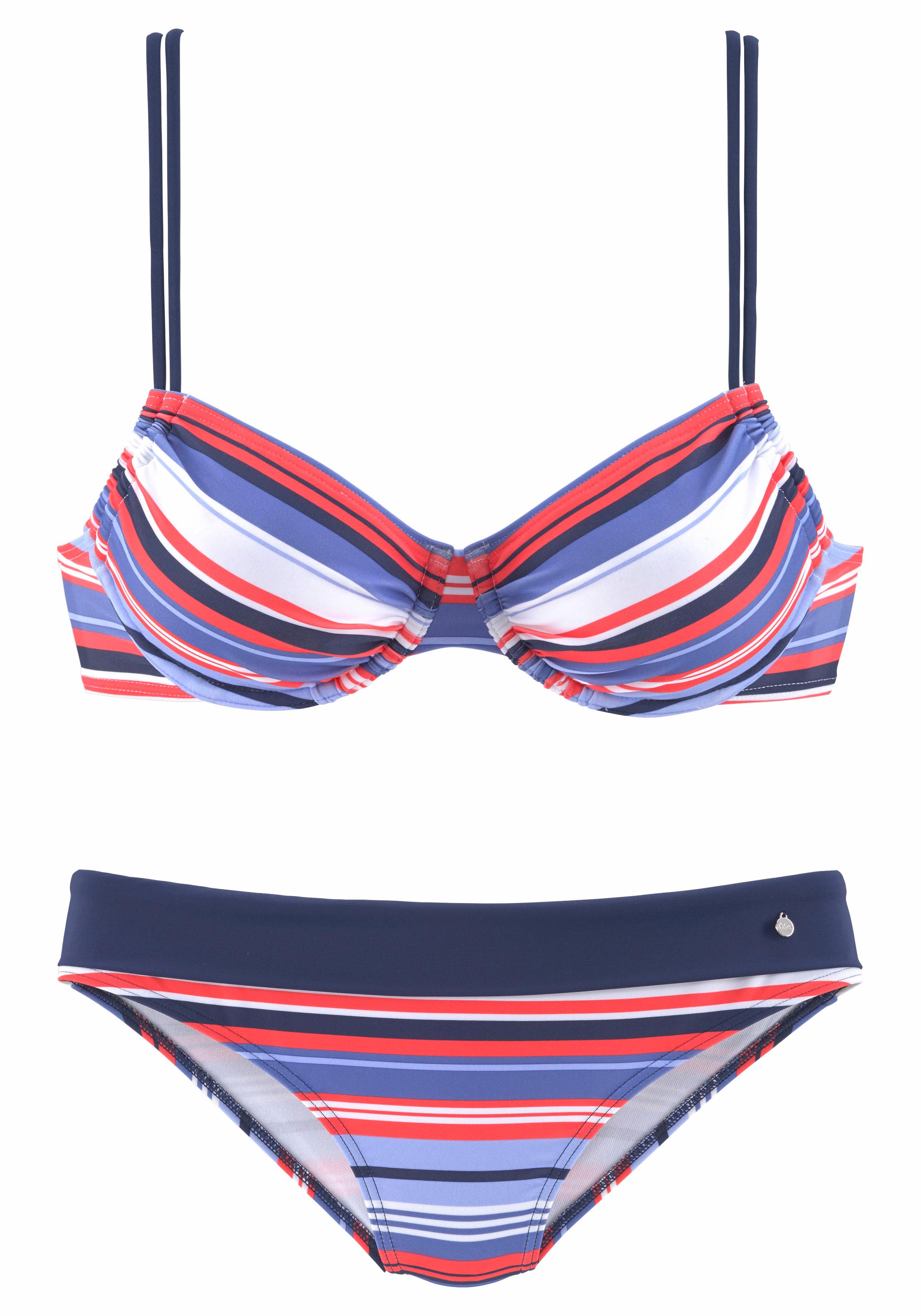 s.Oliver Bügel-Bikini, mit maritemen Streifen günstig online kaufen