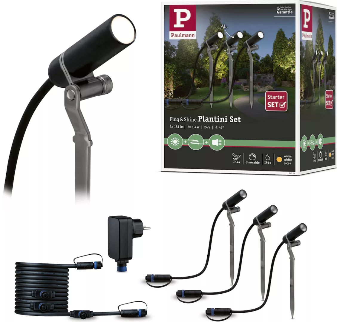 Paulmann Plug & Shine Plantini 3.000K 3er-Basisset günstig online kaufen