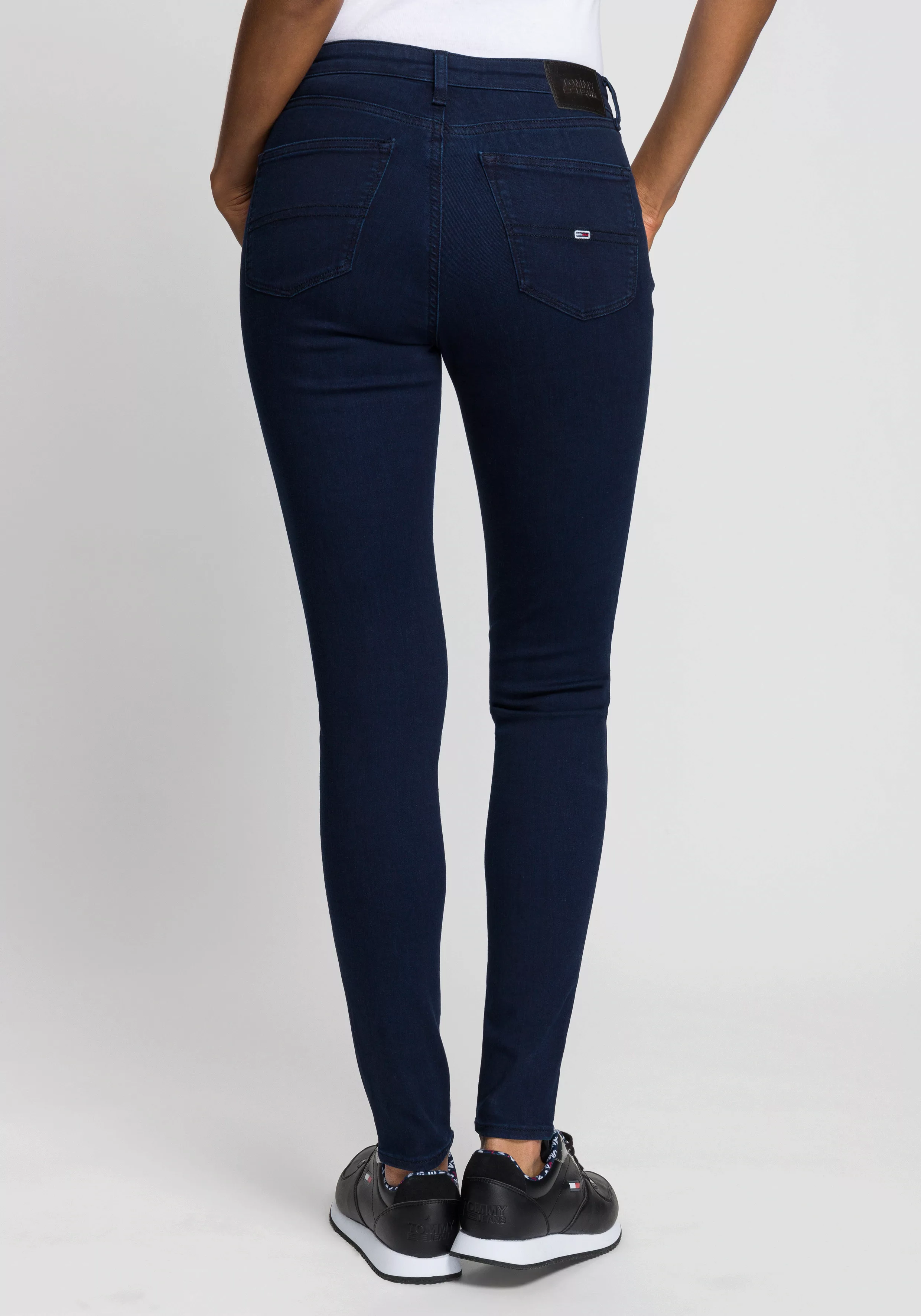 Tommy Hilfiger Damen Jeans NORA MR SKNY STBKS - Skinny Fit - Schwarz - Stat günstig online kaufen