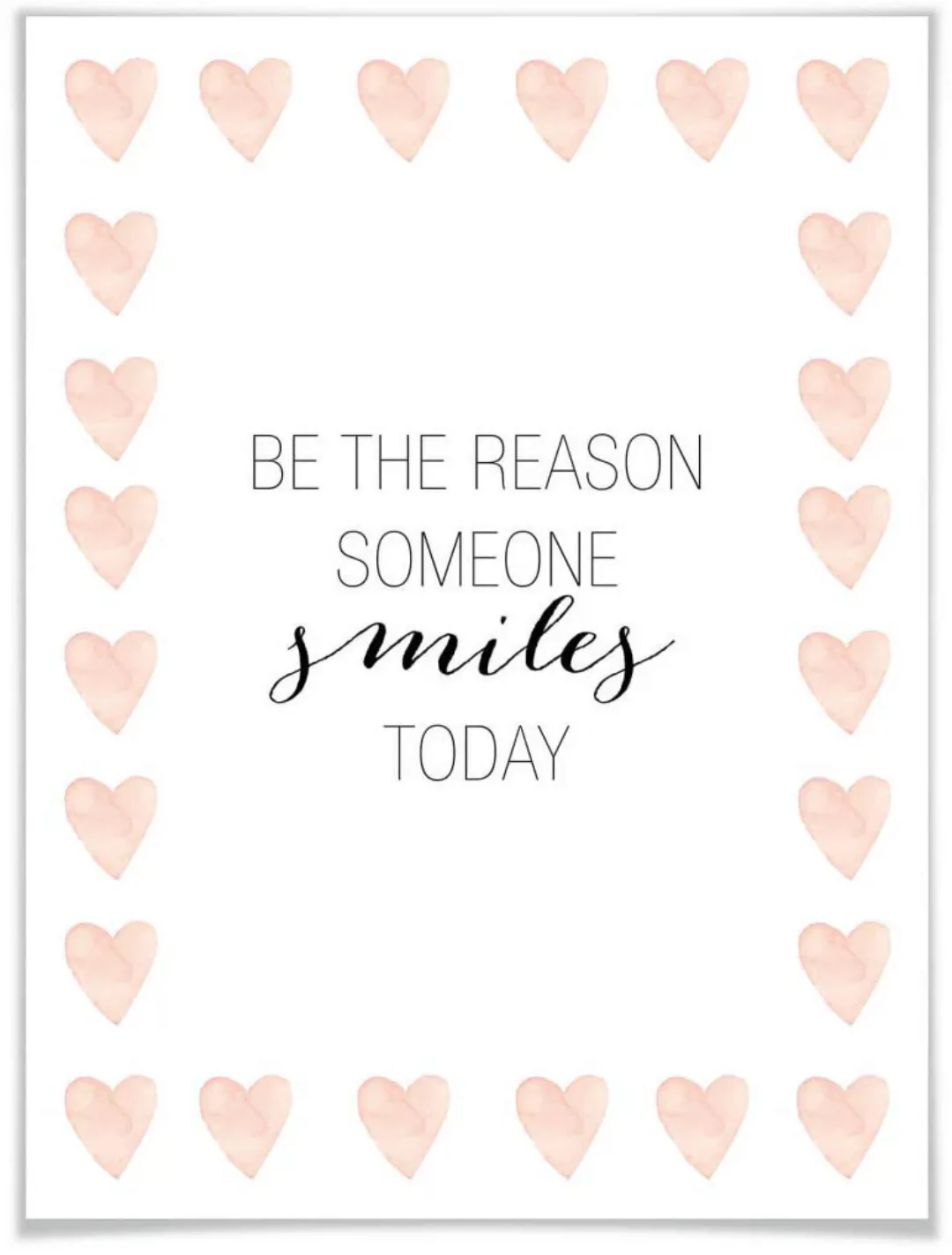 Wall-Art Poster "Smiles Lächeln", Schriftzug, (1 St.) günstig online kaufen