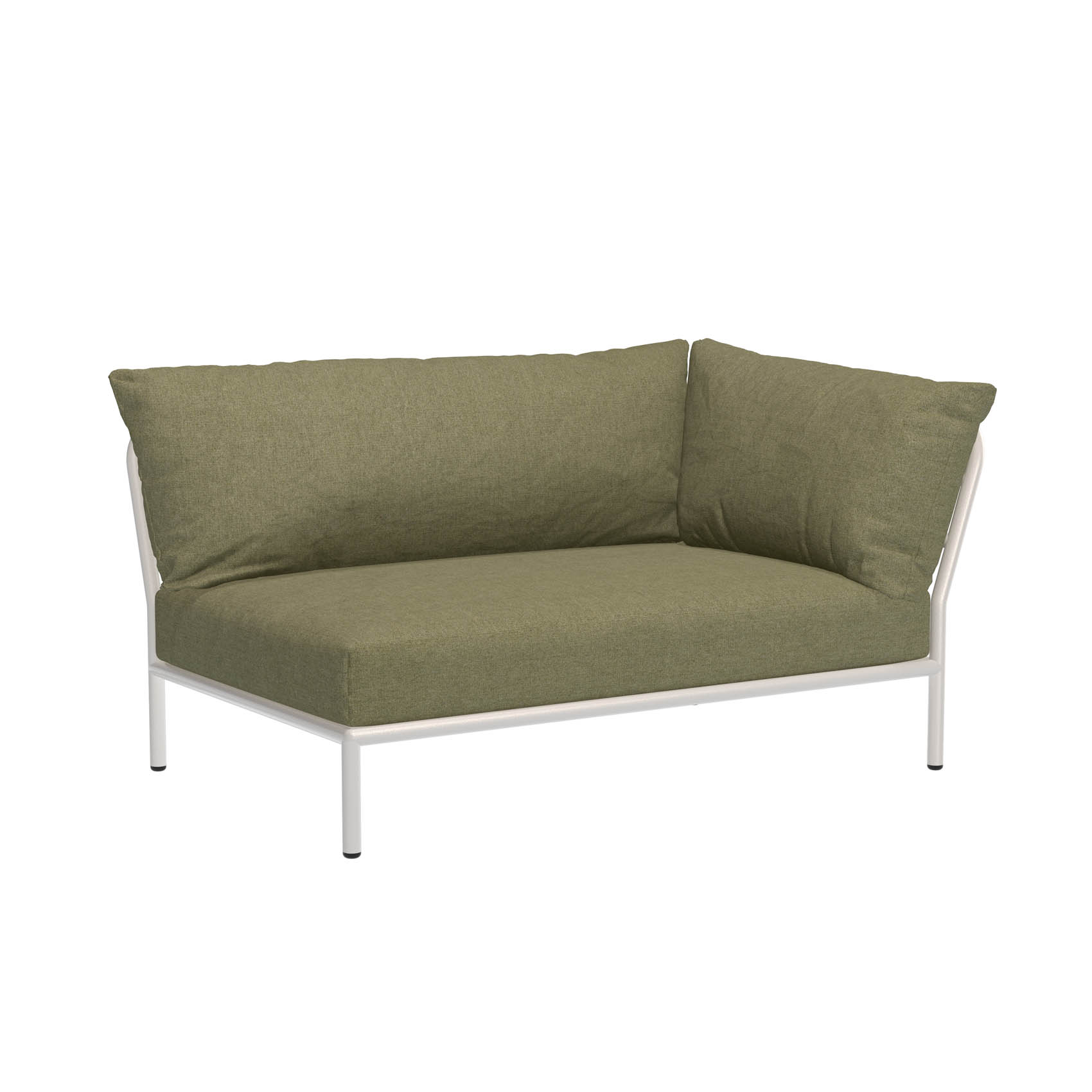 LEVEL2 Outdoor Sofa Lounge-Modul 2 Blattgrün Weiß Rechts günstig online kaufen