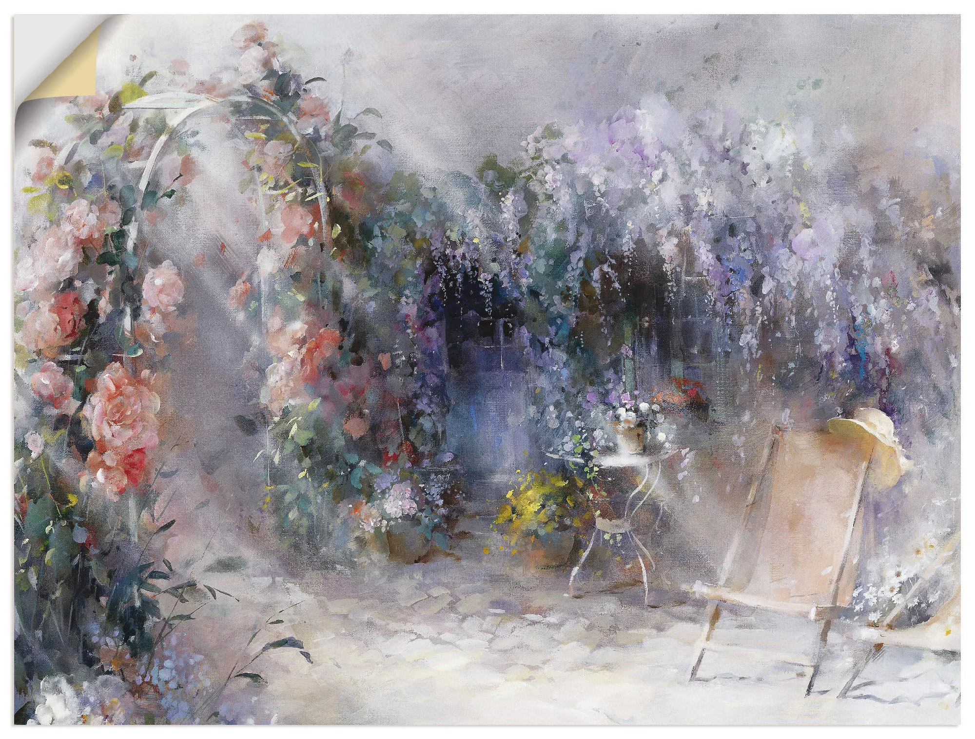 Artland Wandbild »Rosen und Flieder«, Garten, (1 St.), als Leinwandbild, Po günstig online kaufen