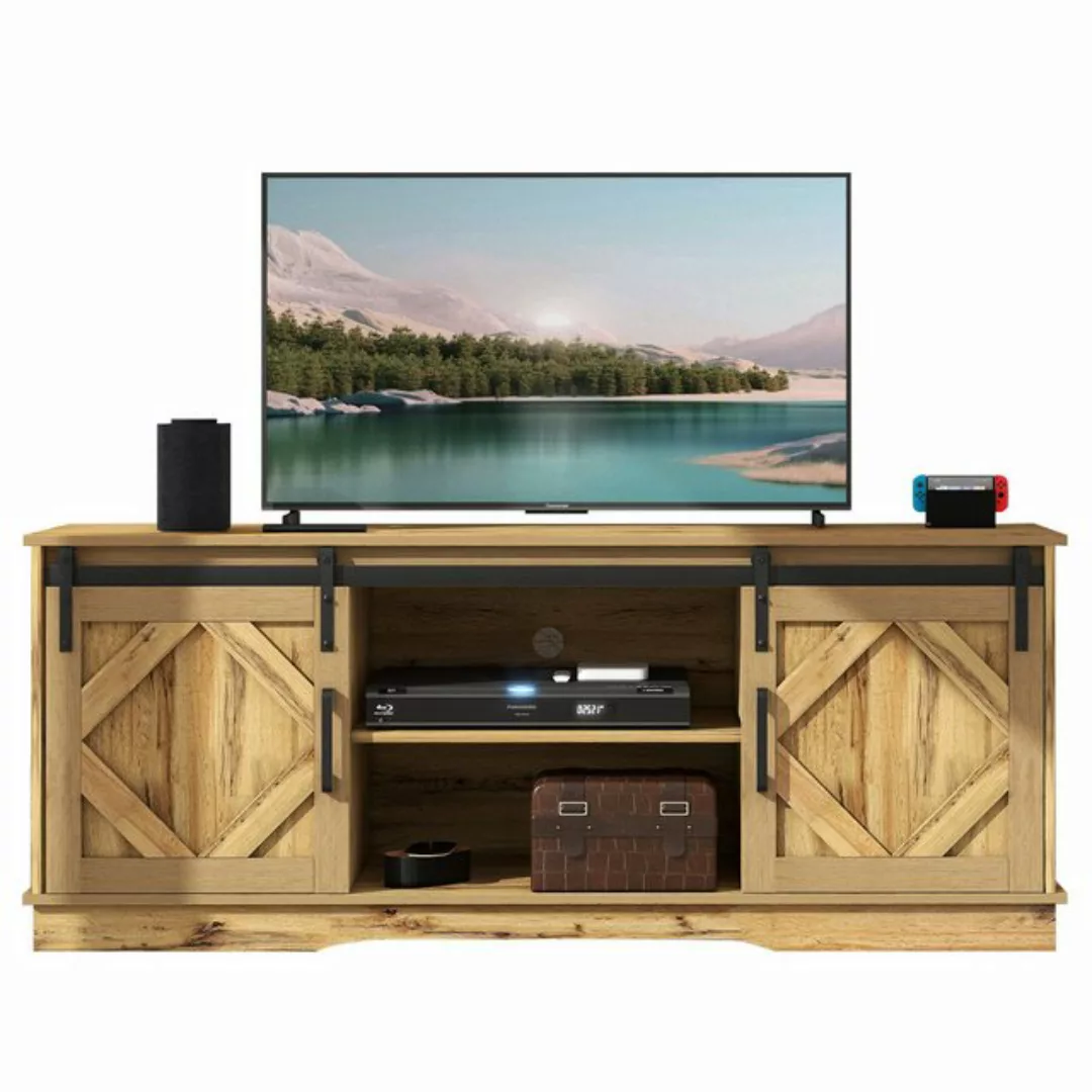 OKWISH TV-Schrank TV Stand Sideboard Entertainment Center (vintage Braun En günstig online kaufen