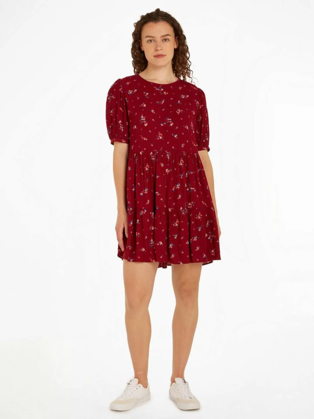 Tommy Jeans Blusenkleid TJW FLORAL TIERED ALINE DRESS mit Blumenprint günstig online kaufen