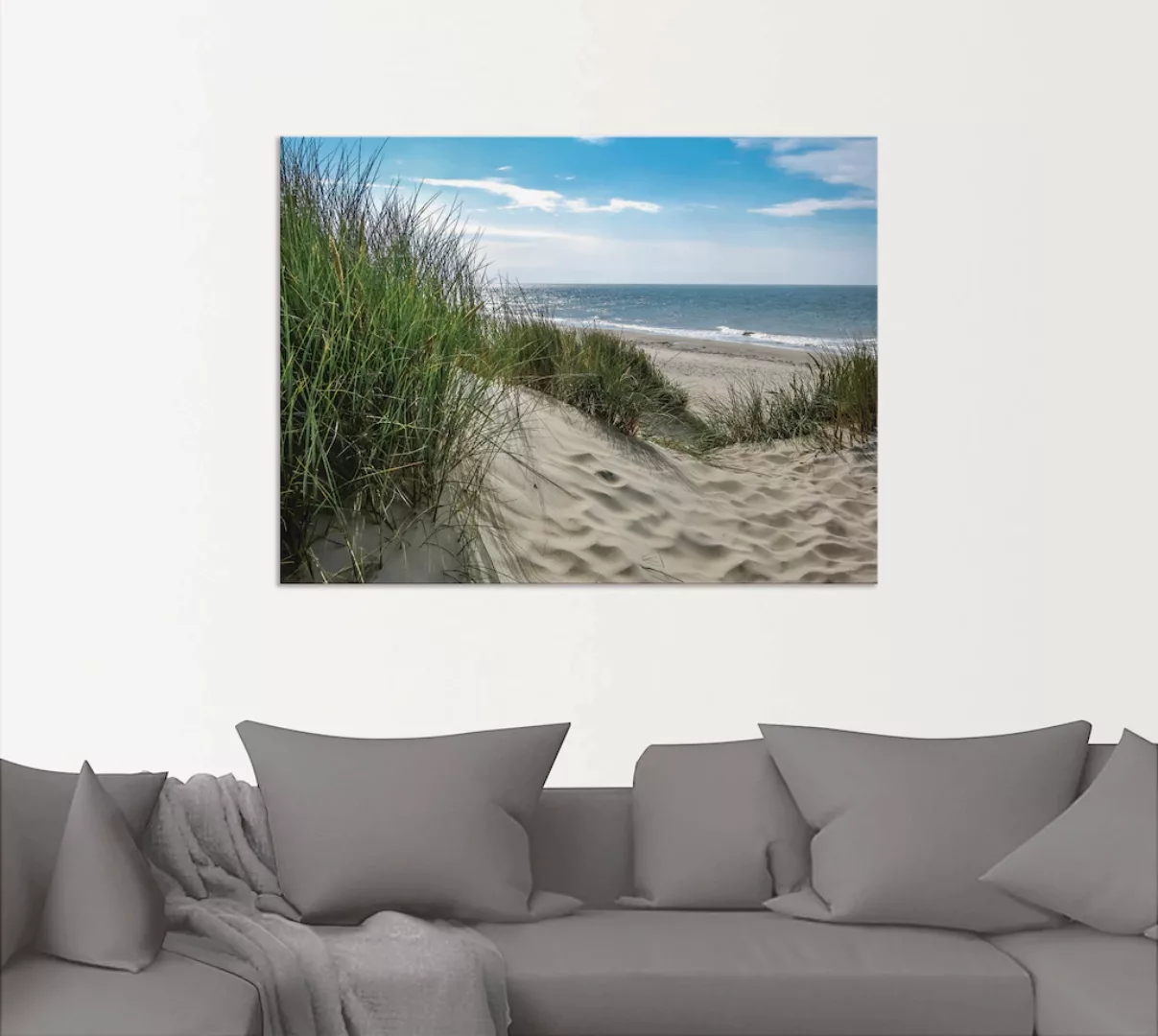 Artland Wandbild "Dünenlandschaft im Sommer an der Nordsee", Strand, (1 St. günstig online kaufen