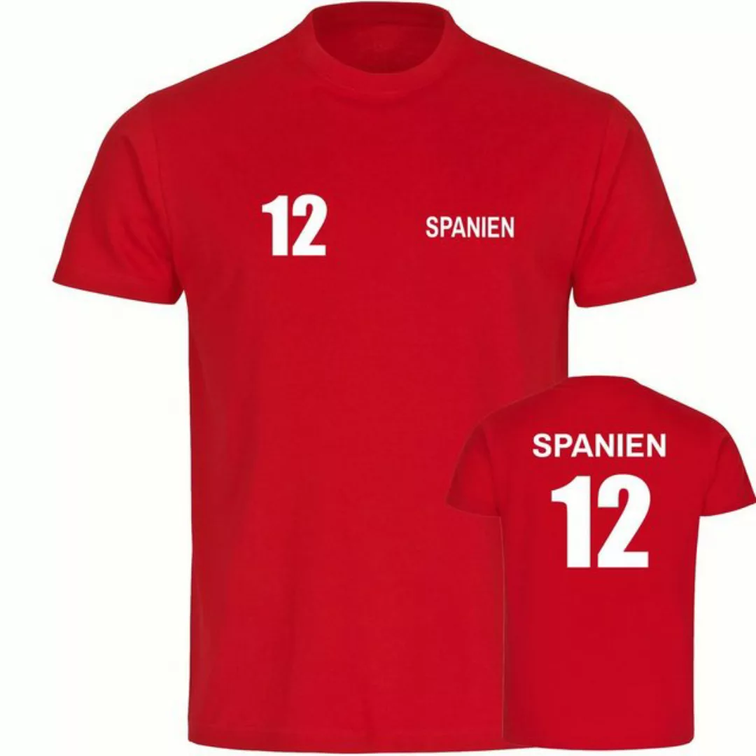 multifanshop T-Shirt Herren Spanien - Trikot 12 - Männer günstig online kaufen