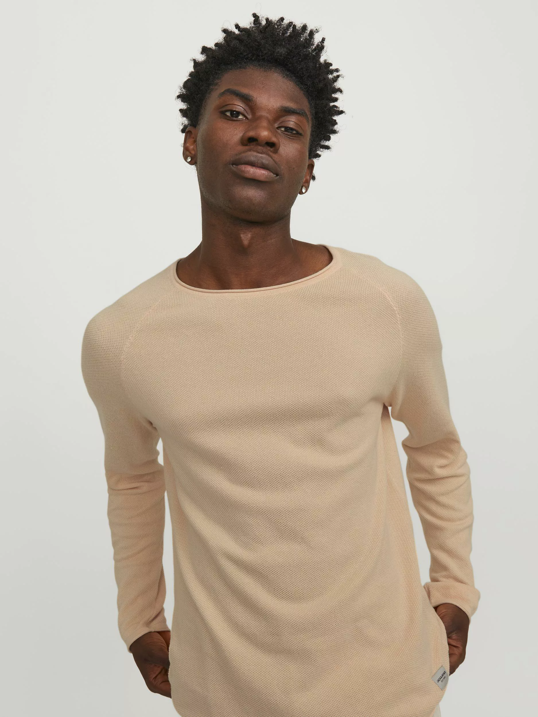 Jack & Jones Rundhalspullover "JJEHILL KNIT CREW NECK NOOS", aus Strukturst günstig online kaufen