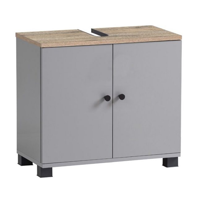 Lomadox Waschbeckenschrank BARLETTA-80 platingrau, 2 Türen, B/H/T ca. 59,8/ günstig online kaufen