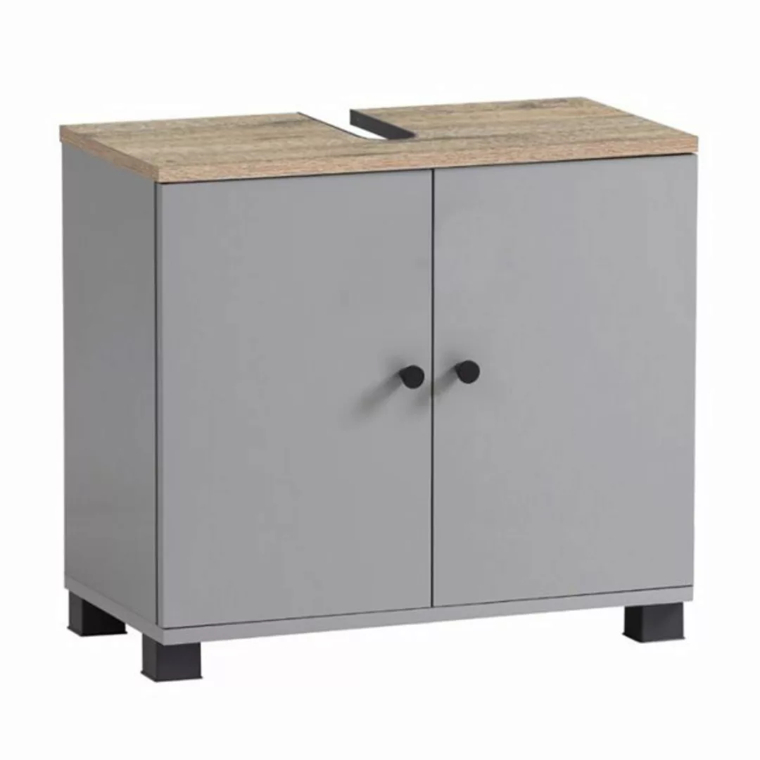 Lomadox Waschbeckenschrank BARLETTA-80 platingrau, 2 Türen, B/H/T ca. 59,8/ günstig online kaufen