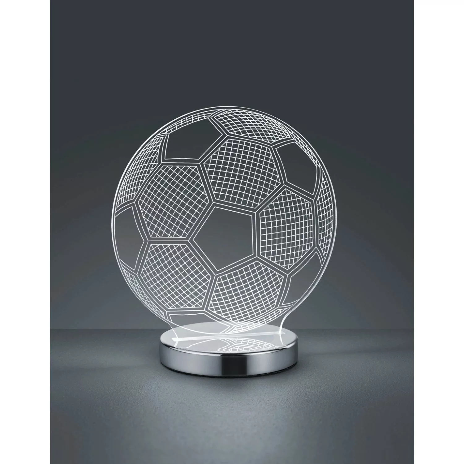 Reality LED Tischleuchte Ball 22 cm x 20 cm x 12 cm Chrom günstig online kaufen