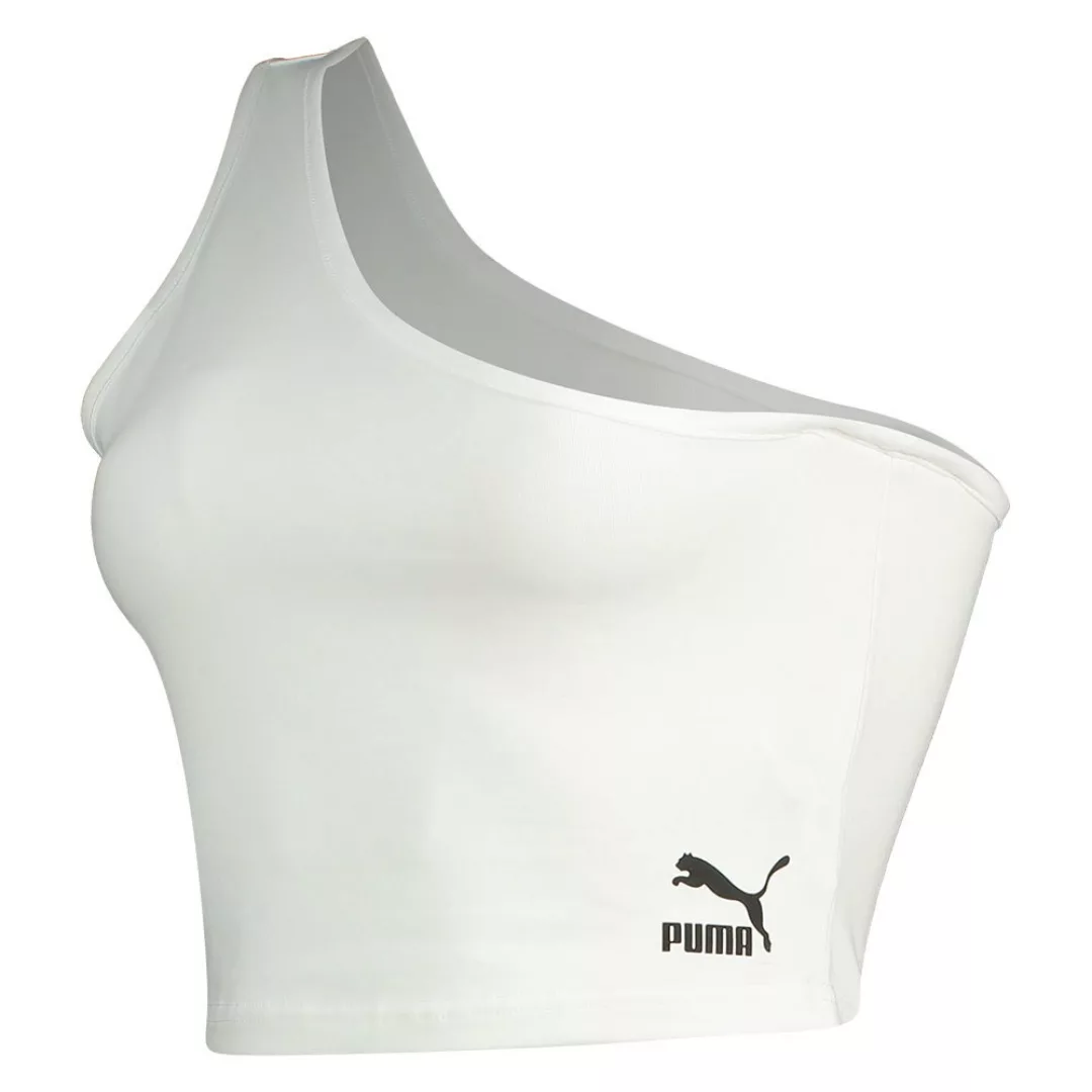 Puma Select Classics Asymmetric Bandeau Ärmelloses T-shirt S Puma White günstig online kaufen