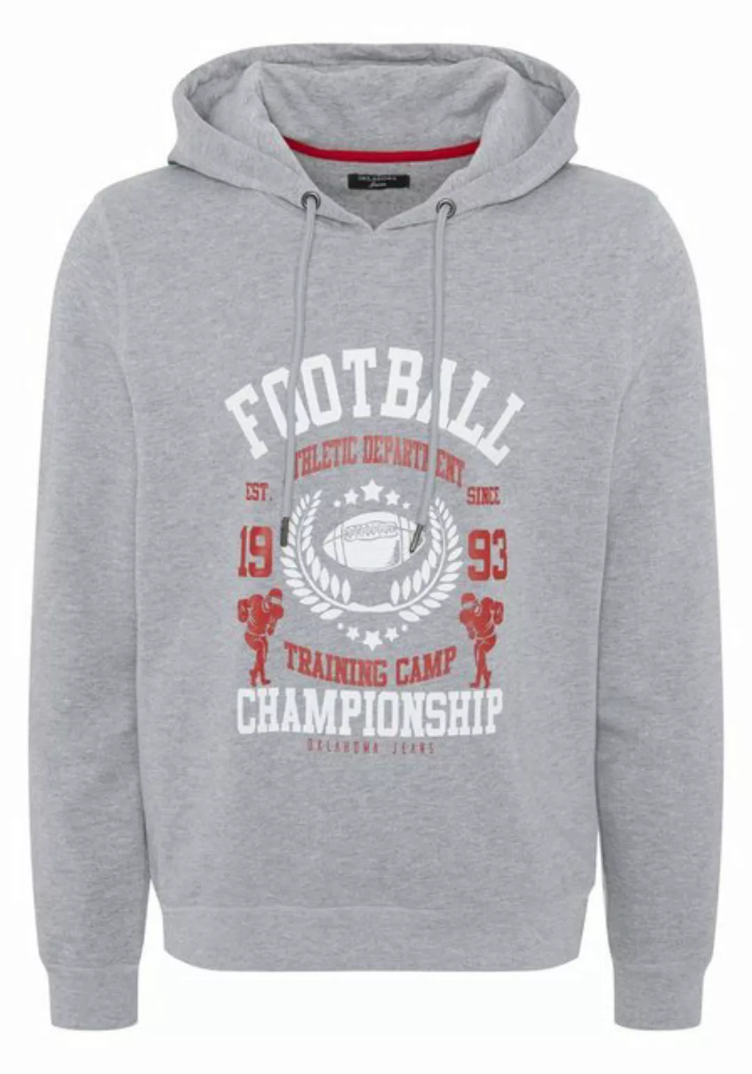 Oklahoma Jeans Kapuzensweatshirt mit Football Frontprint günstig online kaufen