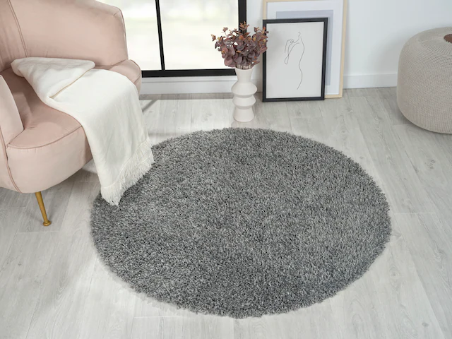 Myflair Möbel & Accessoires Hochflor-Teppich »My Shaggy«, rund, 37 mm Höhe, günstig online kaufen