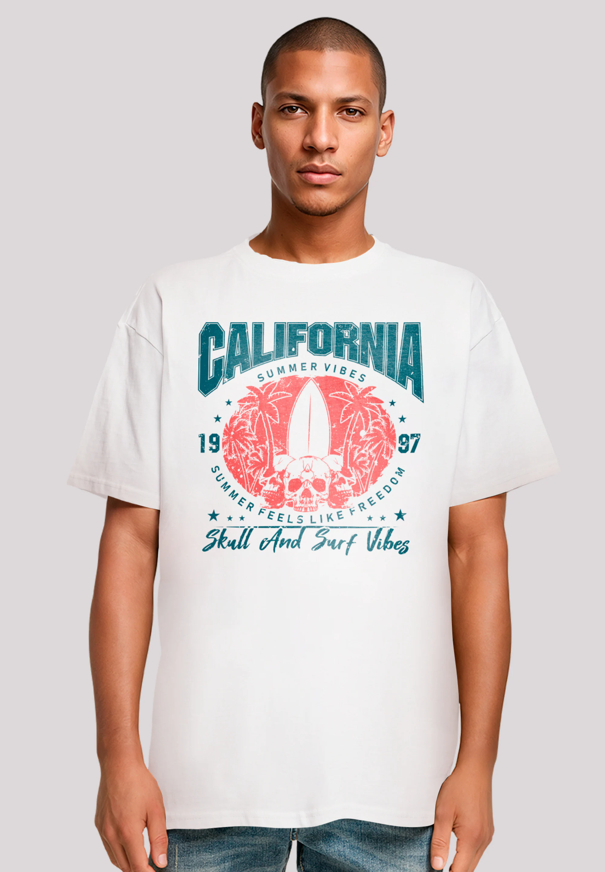 F4NT4STIC T-Shirt "California skull summer vibes", Premium Qualität günstig online kaufen