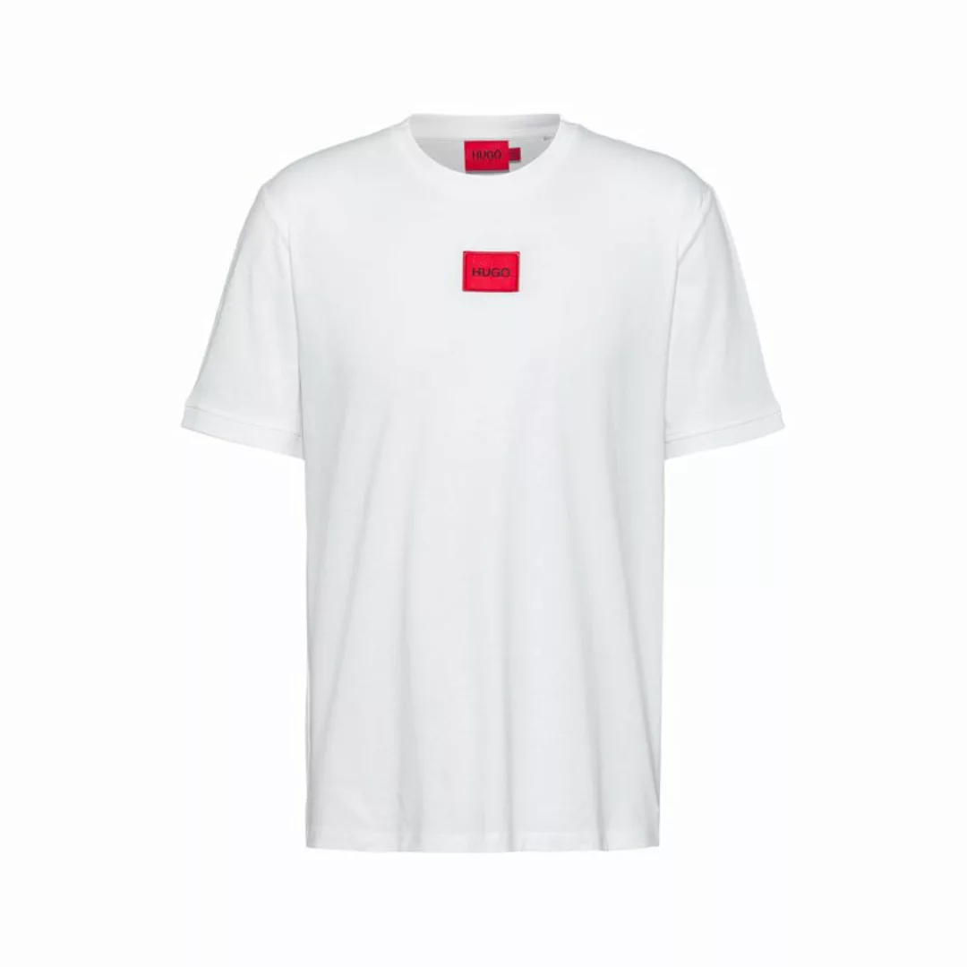 HUGO Herren T-Shirt - Diragolino212 Rundhals, Logo,1/2-Arm, Baumwolle Weiß günstig online kaufen