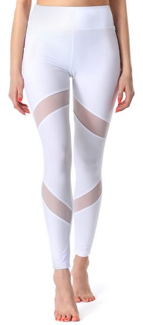 Merry Style Leggings Damen Tights Lange Sporthose MS10-233 (1-tlg) mit Netz günstig online kaufen