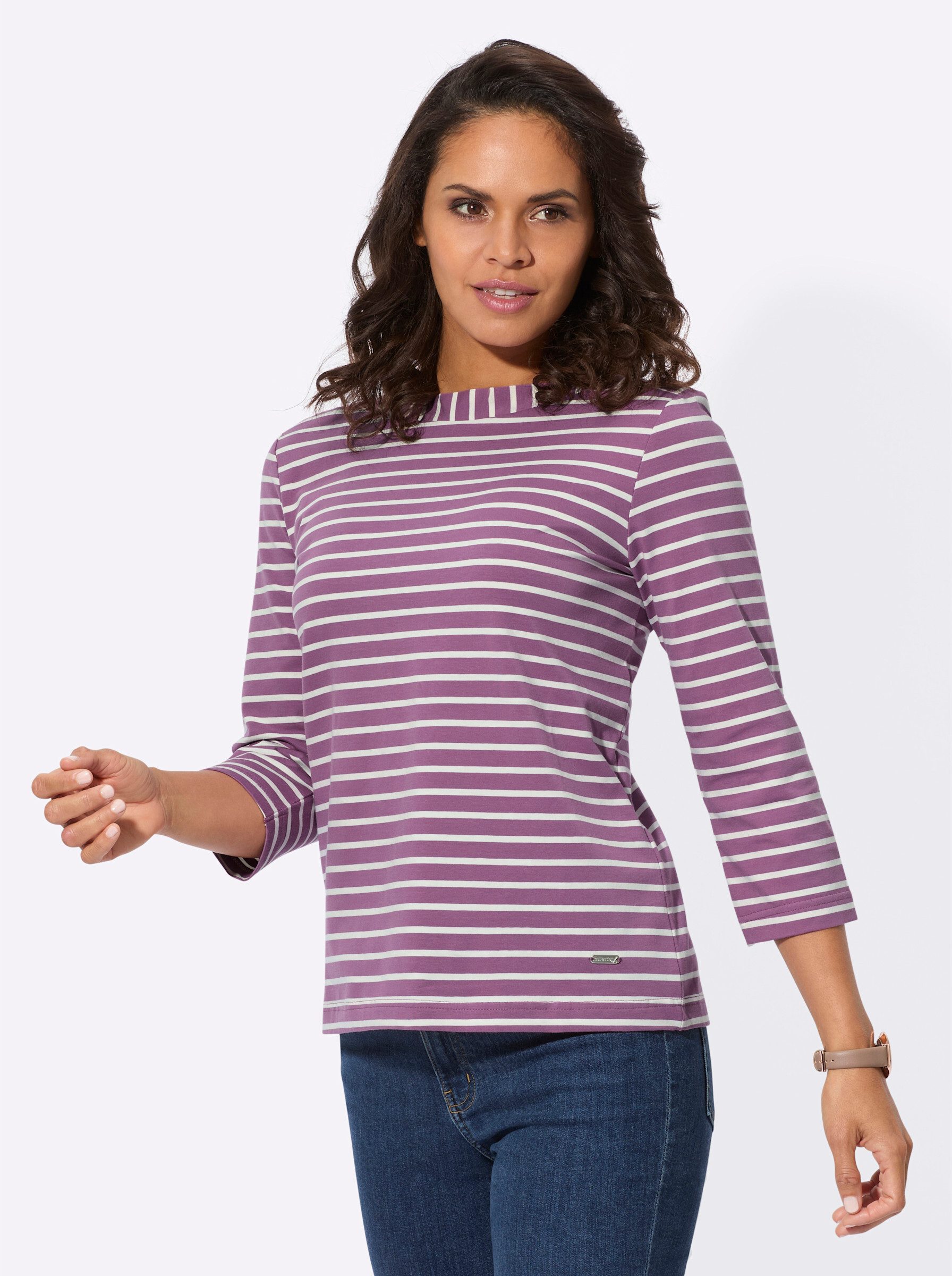 Casual Looks 3/4-Arm-Shirt "Ringelshirt", (1 tlg.) günstig online kaufen