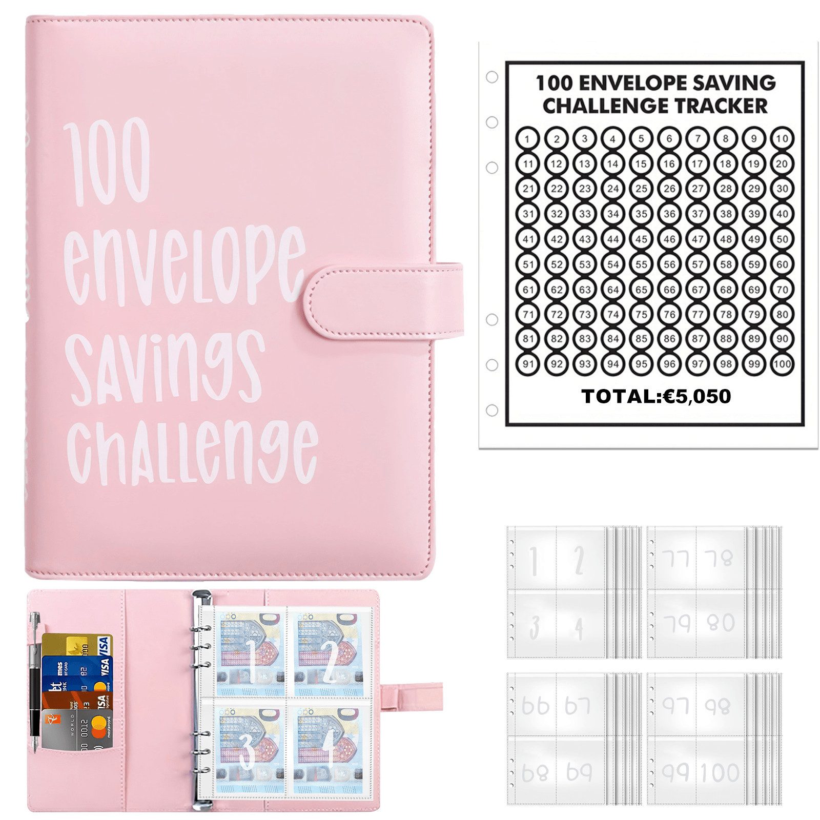 BlingBin Ringbuchmappe Geldsparbinder Budget Planner, 100 günstig online kaufen
