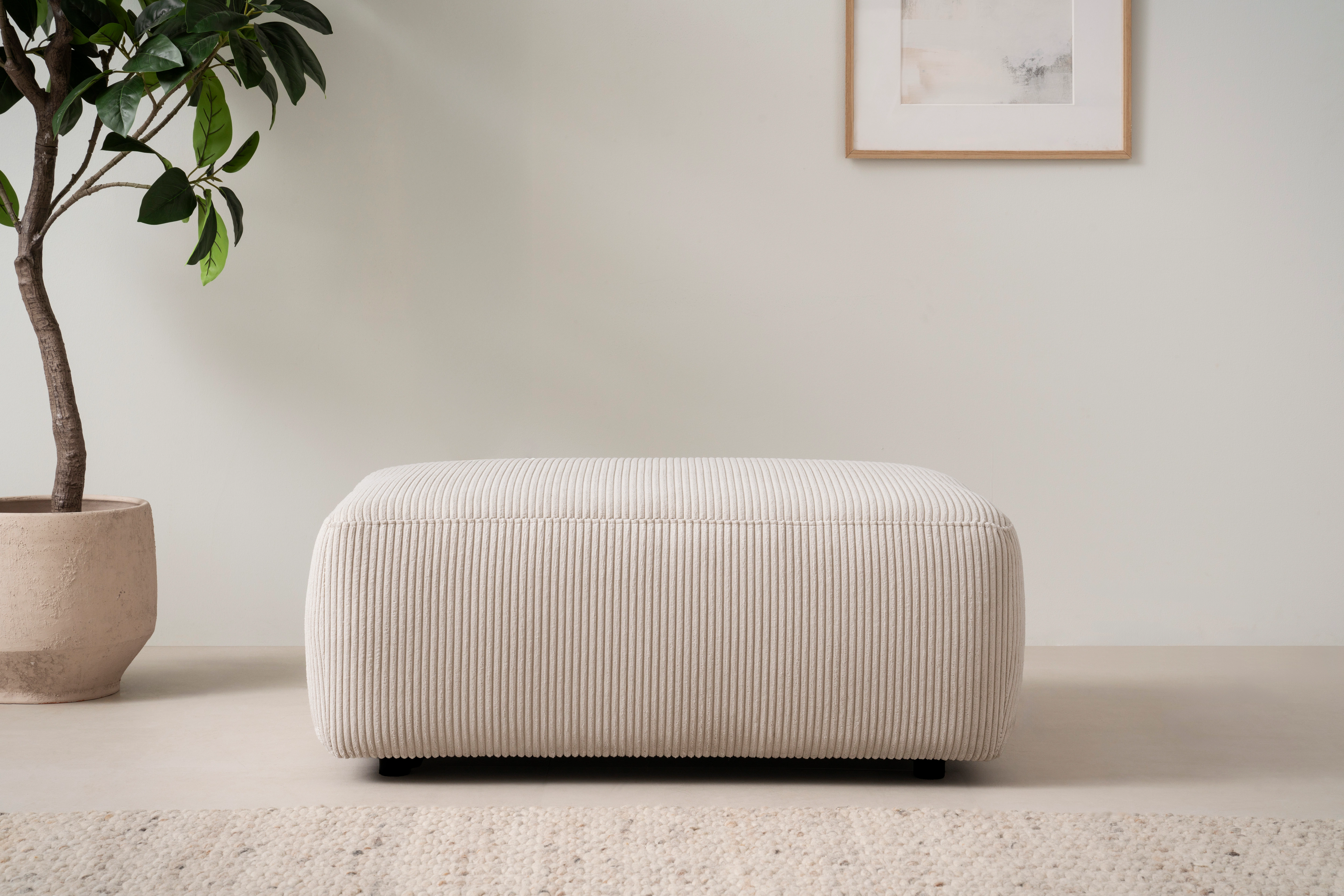 INOSIGN Polsterhocker "Torge, Hocker in Cord, Samtvelours oder Struktur", p günstig online kaufen