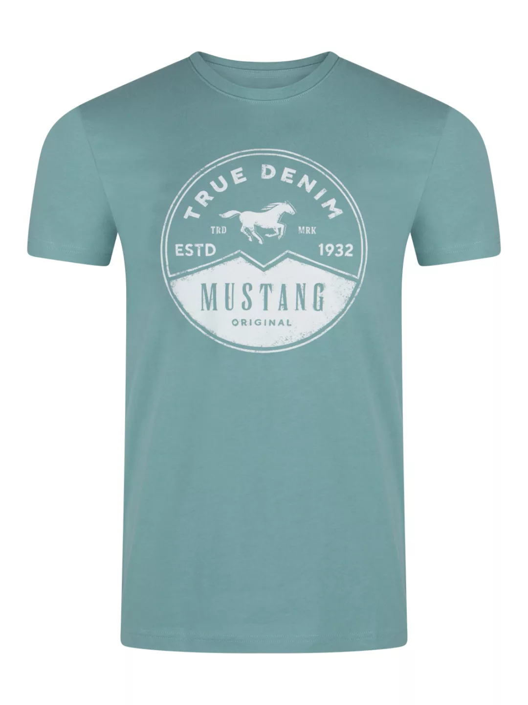 Mustang Herren T-Shirt Mustang Mehrfarbig Rundhals Regular Fit S bis 6XL 4e günstig online kaufen