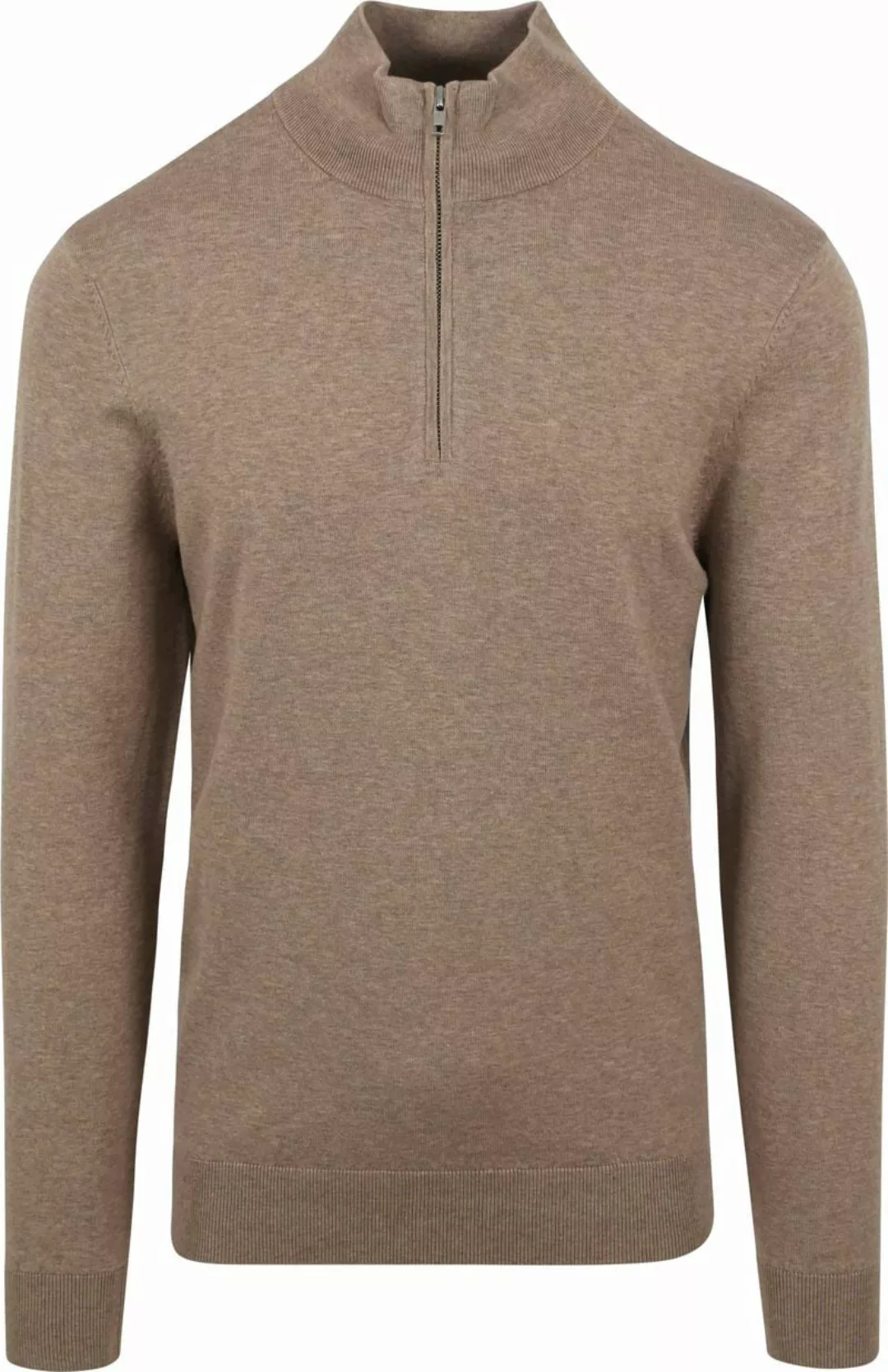 Profuomo Half Zip Pullover Luxury Beige - Größe L günstig online kaufen