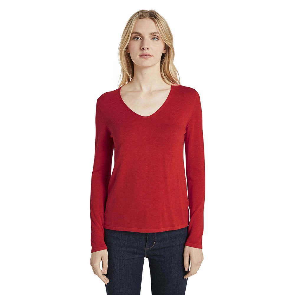 Tom Tailor Langarm T-shirt M Strong Red günstig online kaufen