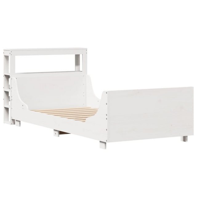 vidaXL Bett Massivholzbett ohne Matratze Weiß 75x190 cm Kiefernholz günstig online kaufen