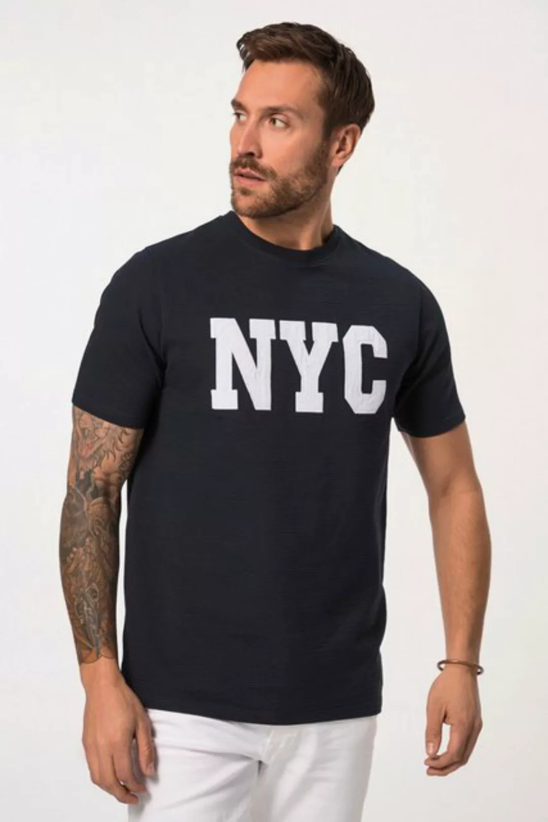 JP1880 T-Shirt JP 1880 T-Shirt Halbarm Indigo-Färbung Rundhals günstig online kaufen