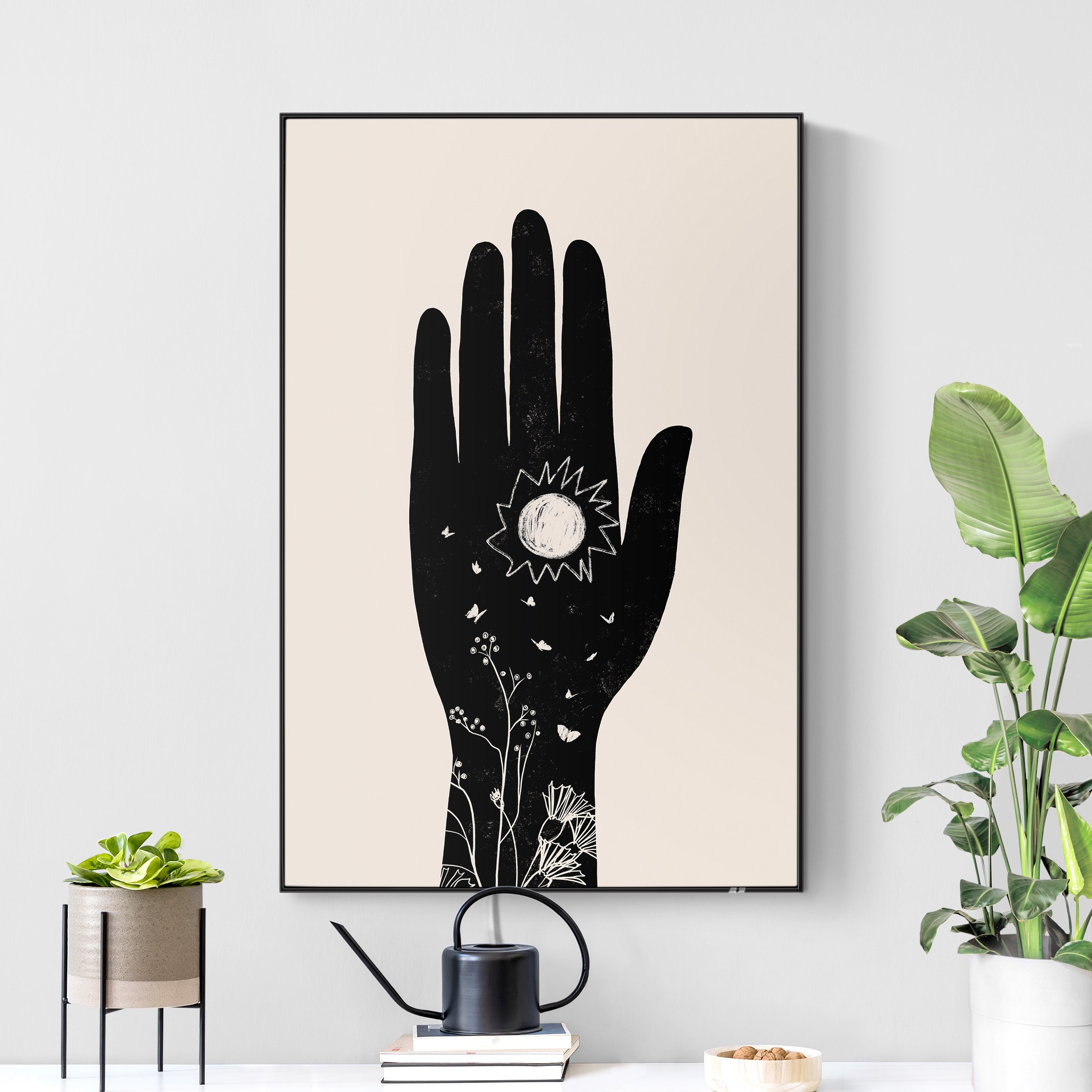 LED-Wechselbild Hand mit Sonne günstig online kaufen