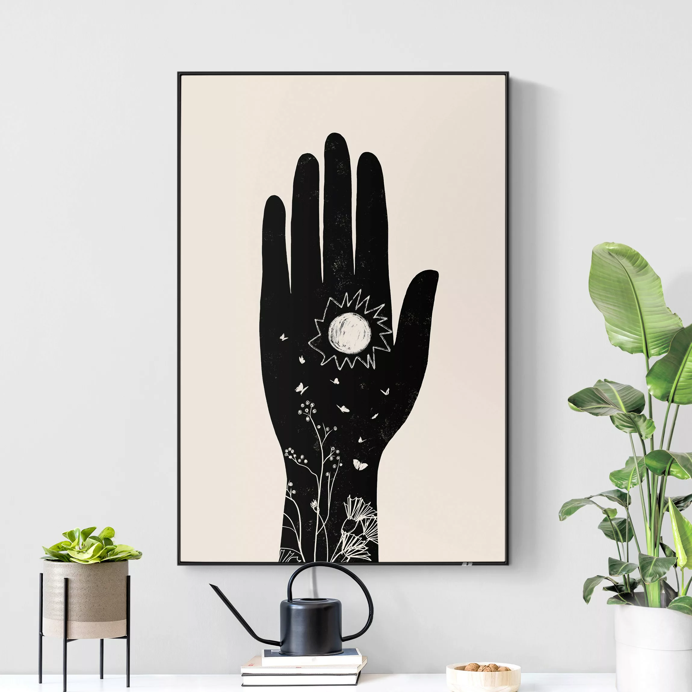 LED-Wechselbild Hand mit Sonne günstig online kaufen