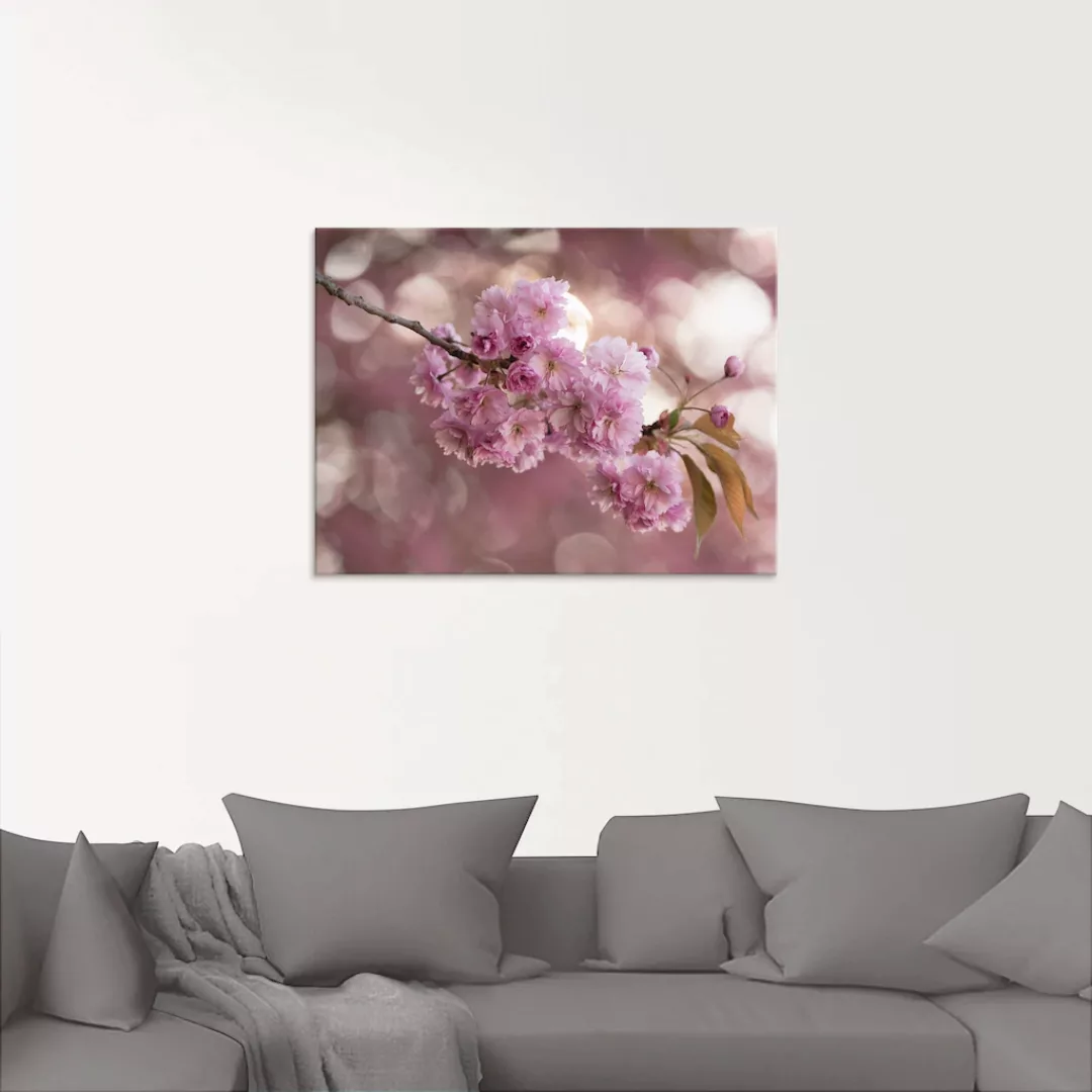 Artland Glasbild "Japanische Kirschblüte in Love III", Blumen, (1 St.) günstig online kaufen